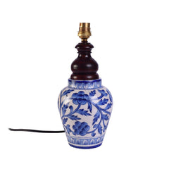 Imperial Blue Pottery Table Lamp – (16.5")