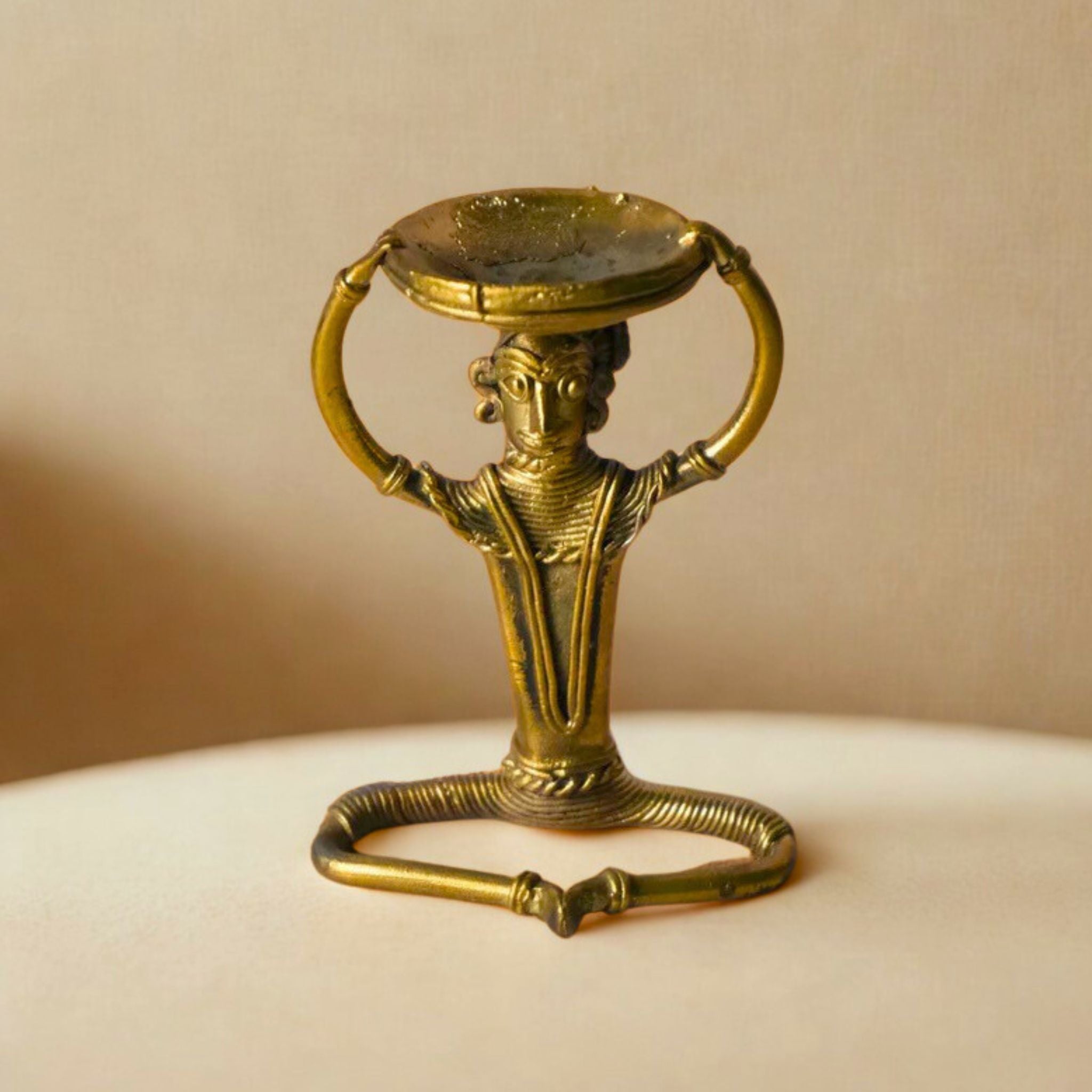 Eternal Glow Candle Holder - Dhokra