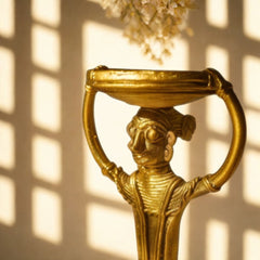 Eternal Glow Candle Holder - Dhokra