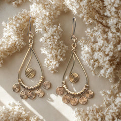 Whirl Earrings – Dhokra