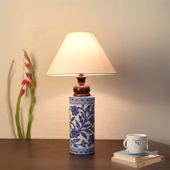 Majestic Table Lamp – Blue Pottery (18")